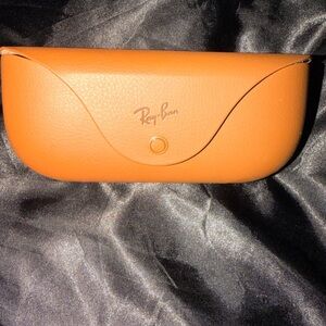 Ray-Ban Orange Leather Sunglasses Case